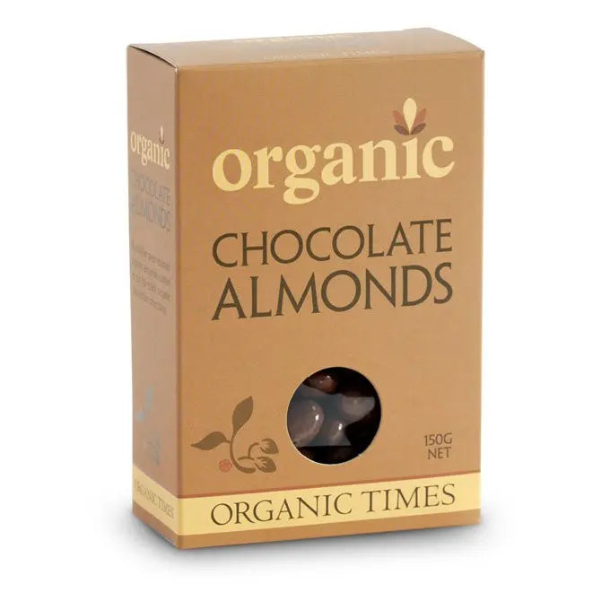 ORGANIC TIMES Milk Chocolate Almonds 150g ORGANIC TIMES