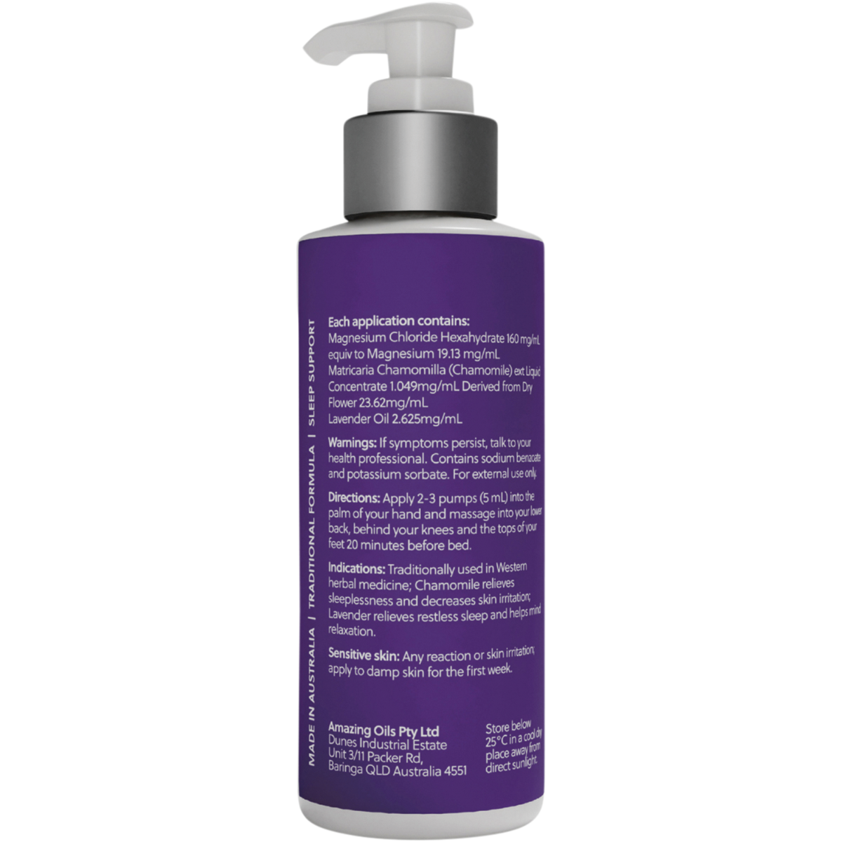 Amazing You Magnesium Sleep Lotion With Lavender & Chamomile 125ml