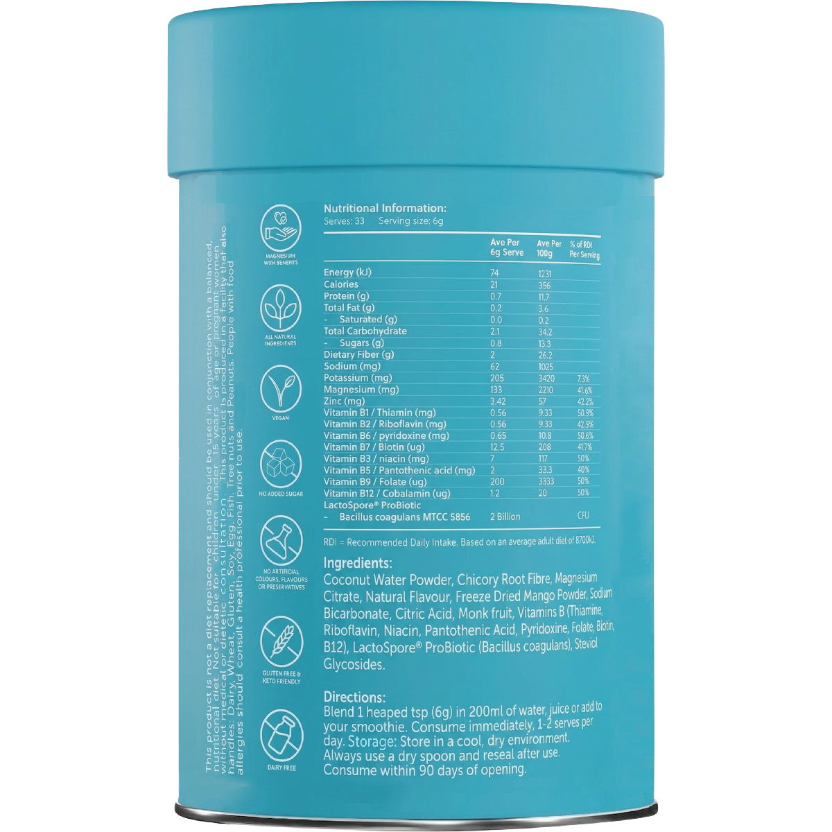 Amazing You Magnesium Wellness Drink Daily Tropical Mango