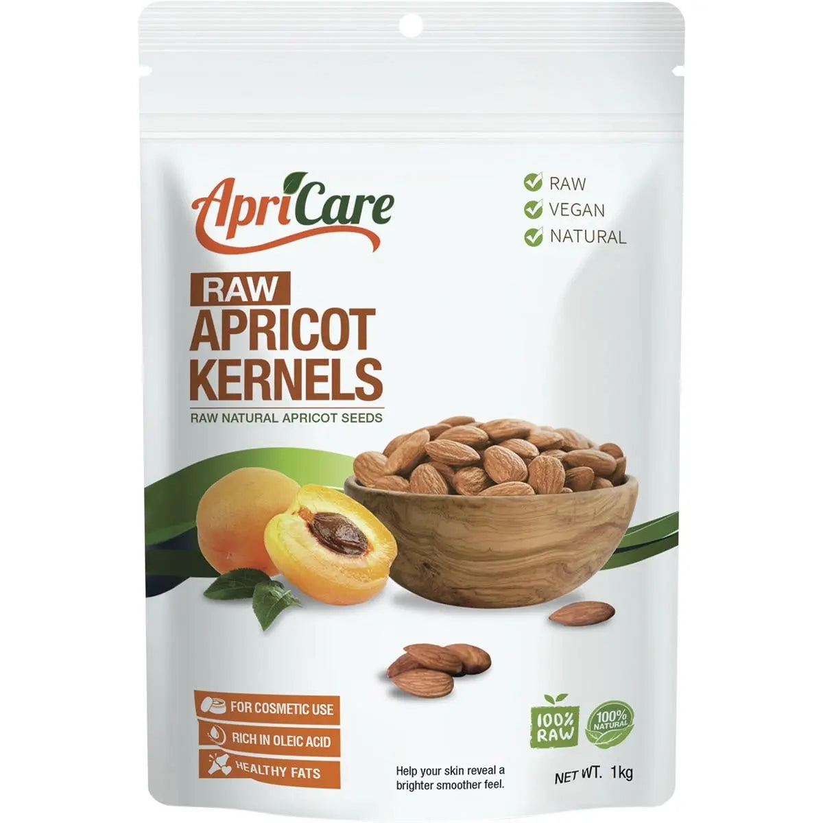 Apricare Apricot Kernels Raw 1kg APRICARE