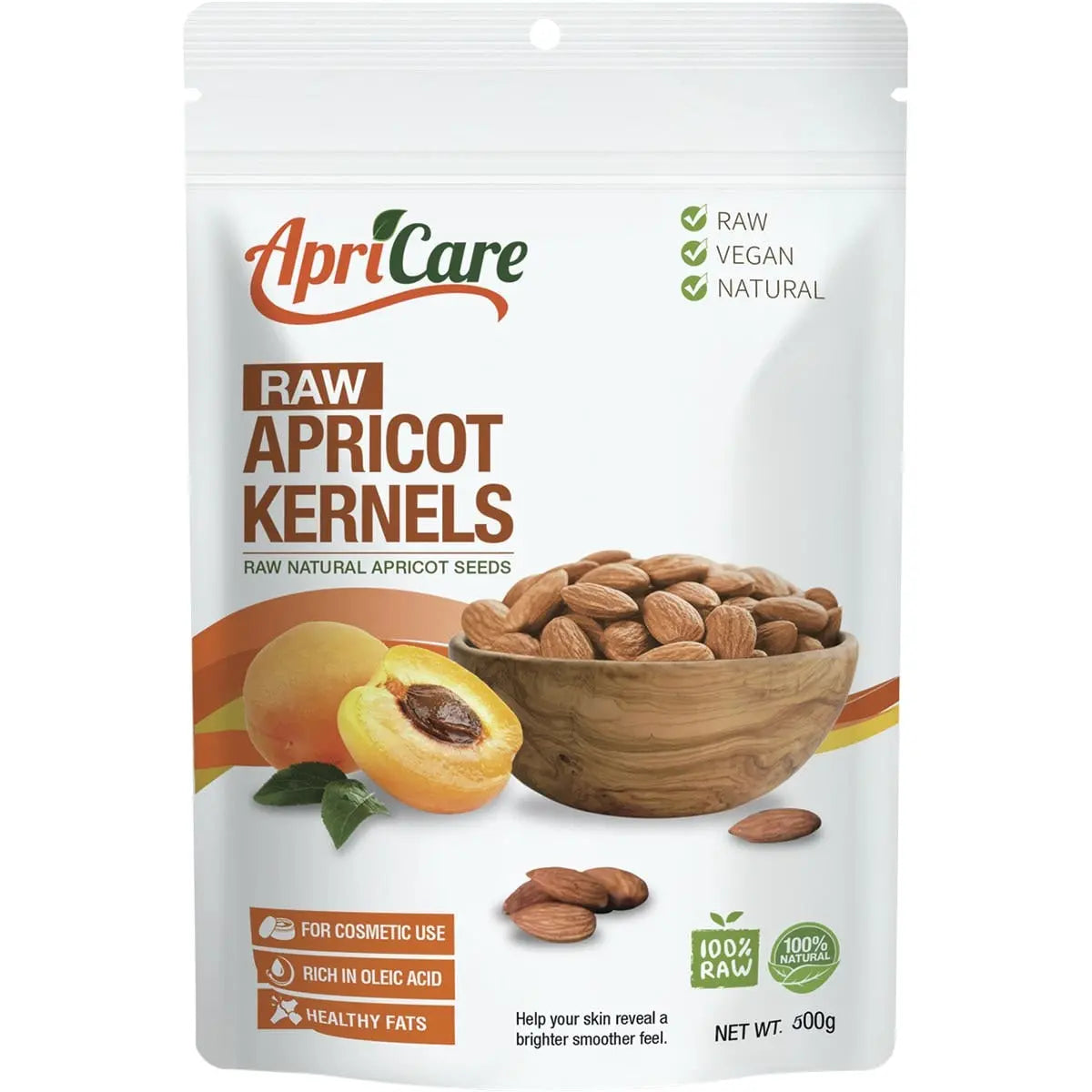 Apricare Apricot Kernels Raw 500g APRICARE