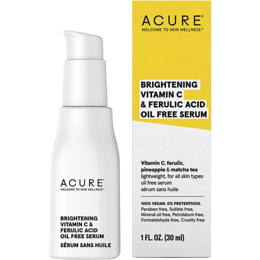 Acure Brightening Vit C & Ferulic Acid Oil Free Serum 30ml ACURE