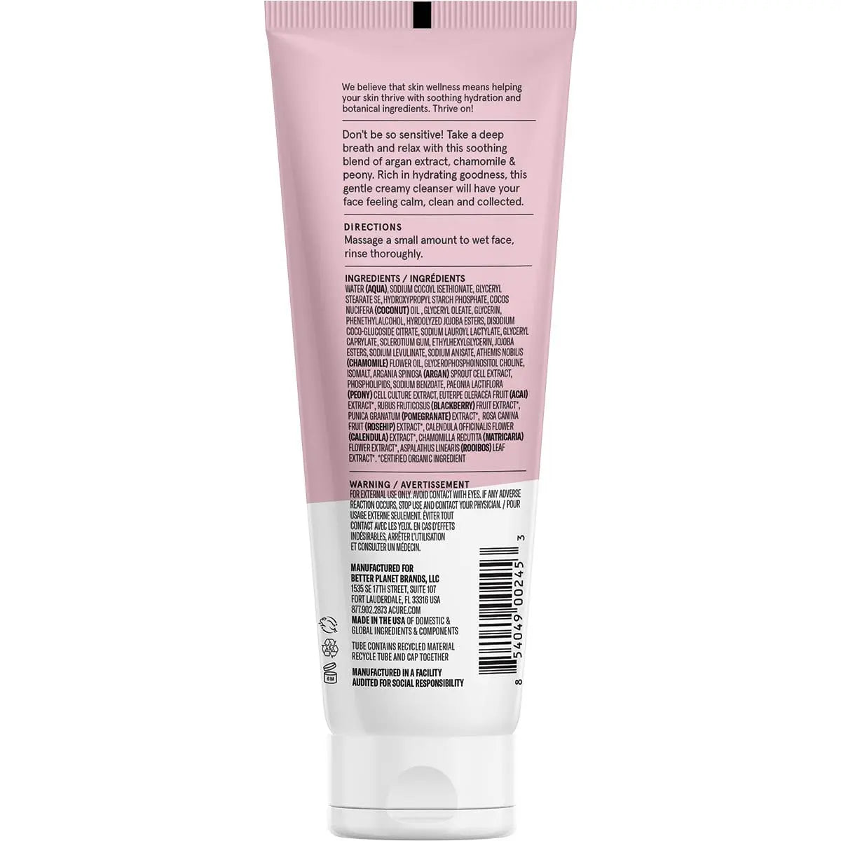Acure Seriously Soothing Cleansing Cream 118ml ACURE