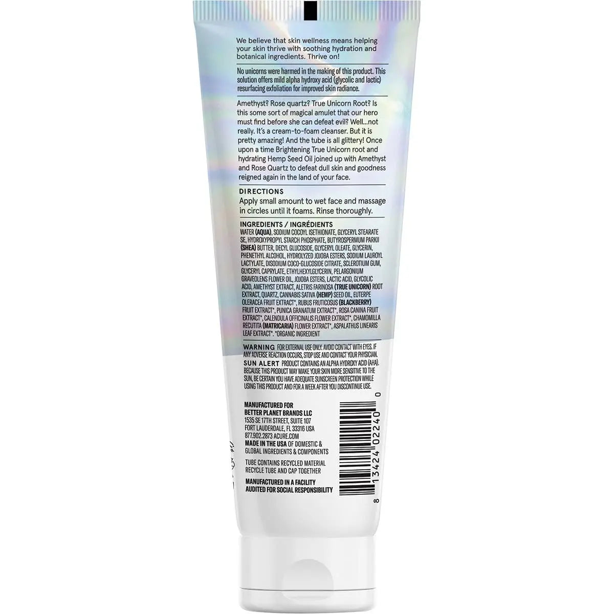 Acure Resurfacing Glycolic & Unicorn Root Cleanser 118ml ACURE
