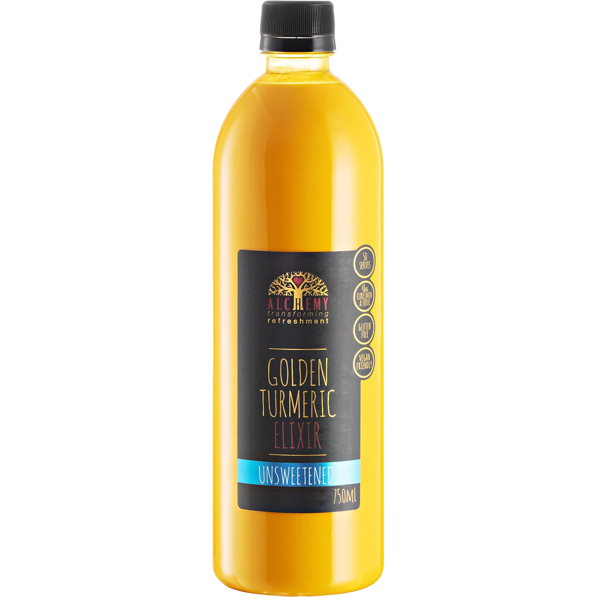Alchemy Golden Turmeric Elixir Unsweetened 750ml