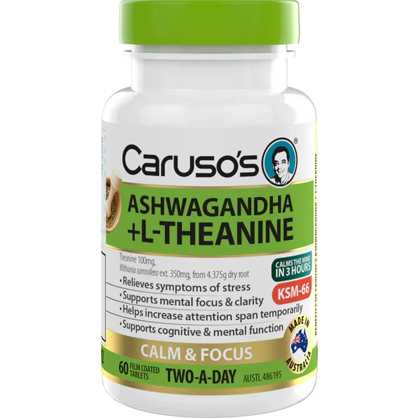 Caruso's Ashwagandha + L-Theanine 60 Tablets