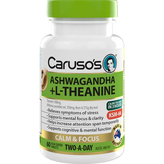 Caruso's Ashwagandha + L-Theanine 60 Tablets