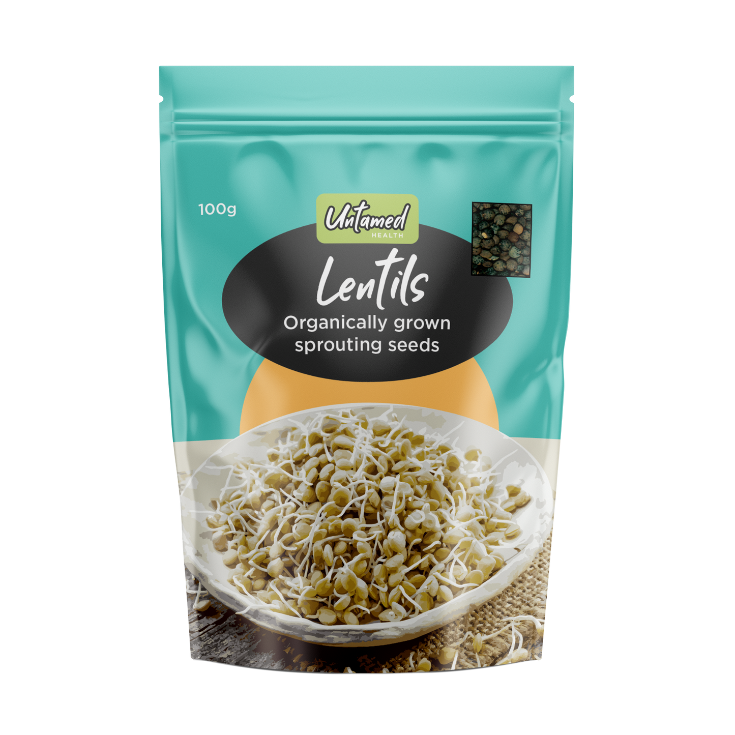Untamed Health Lentil Sprout Seeds 100g Untamed Health