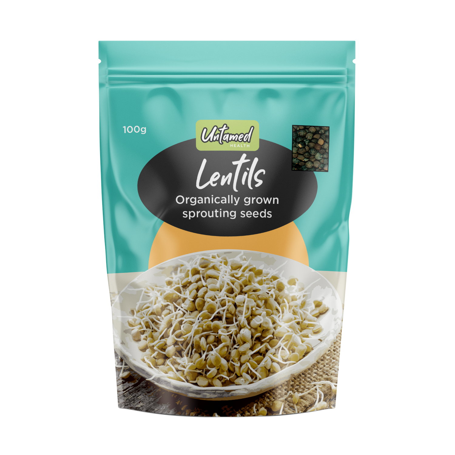 Untamed Health Lentil Sprout Seeds 100g Untamed Health