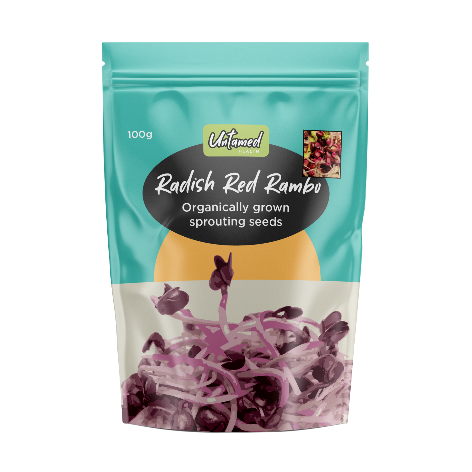Untamed Health Radish Sprouting Seeds 100g Untamed Health