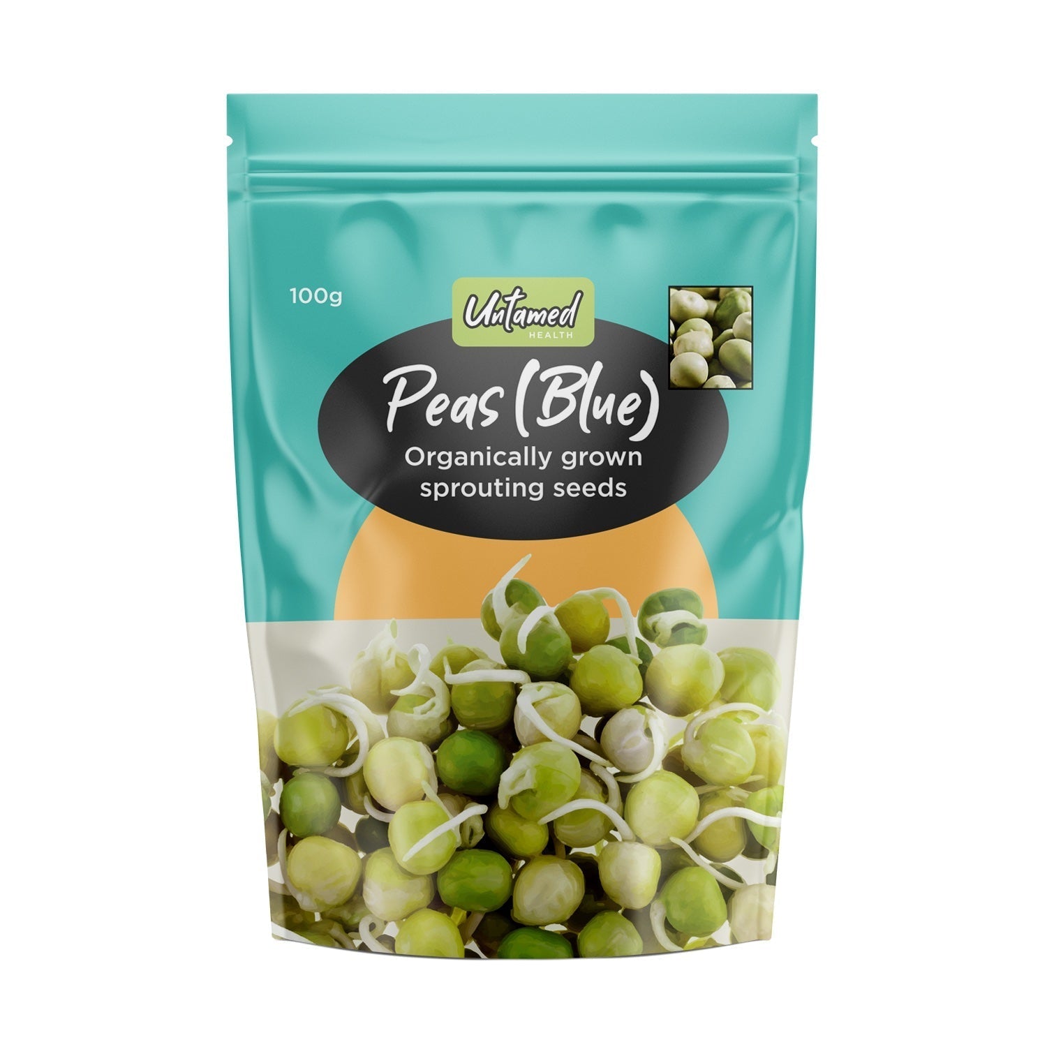 Untamed Health Peas (Blue) Sprouting Seeds 100g Untamed Health