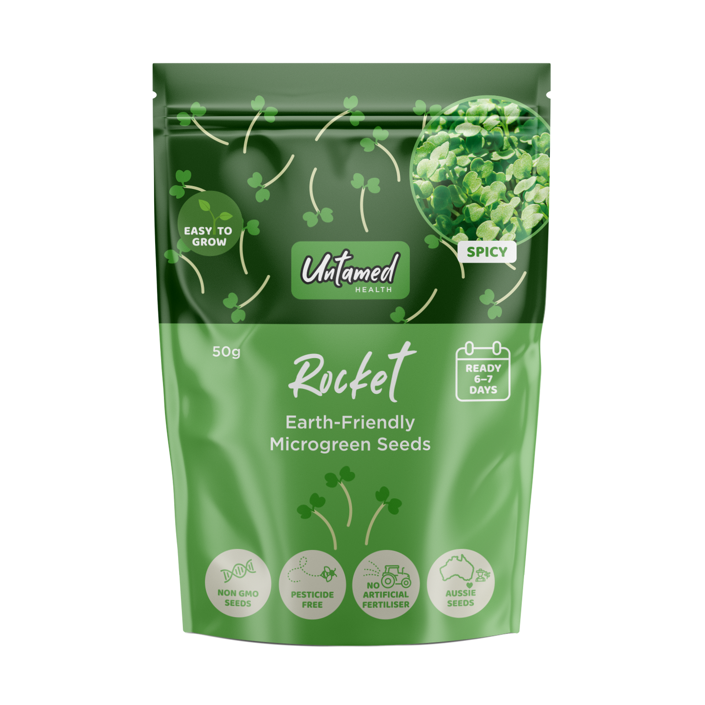 Untamed Health Rocket Microgreens Seeds 50g - Cutprice Online