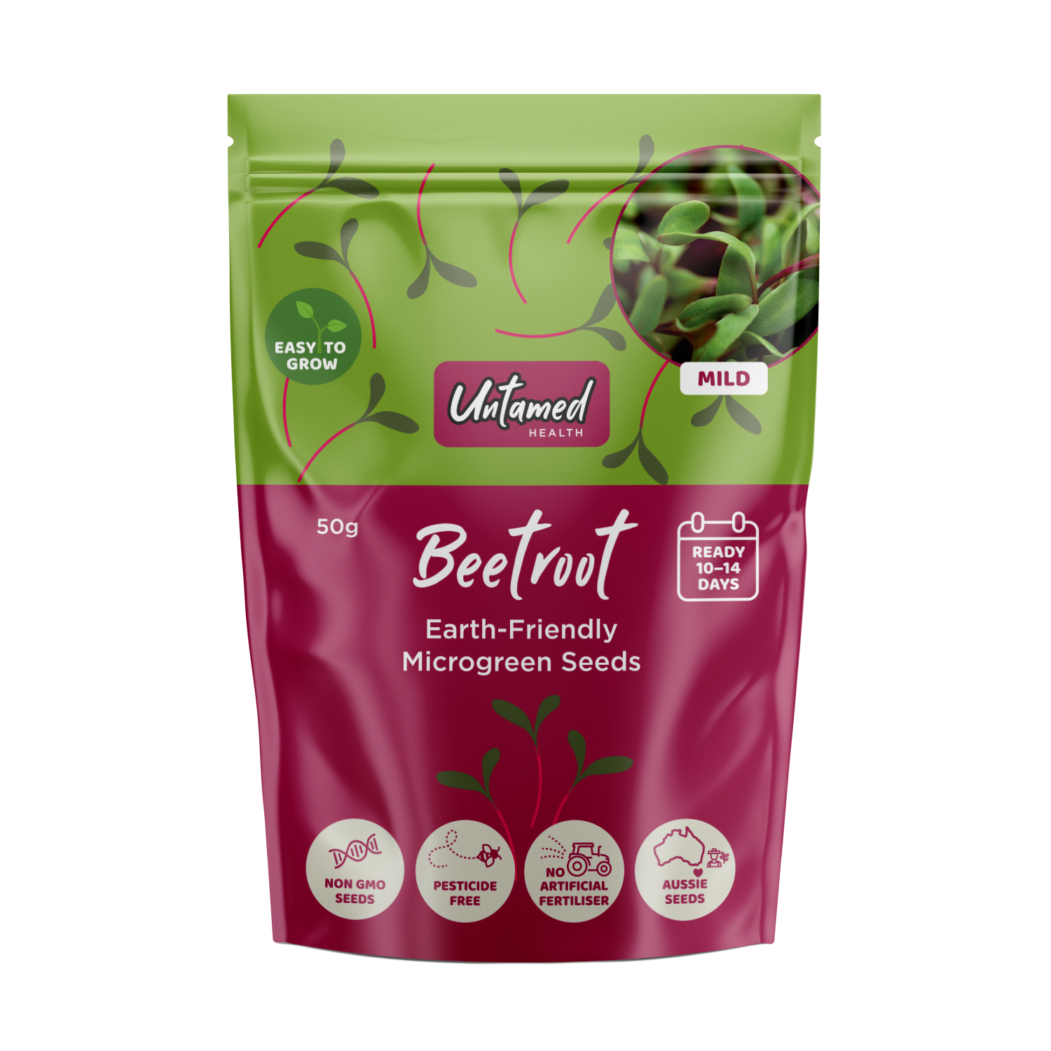 Untamed Health Beetroot Microgreens Seeds 50g - Cutprice Online