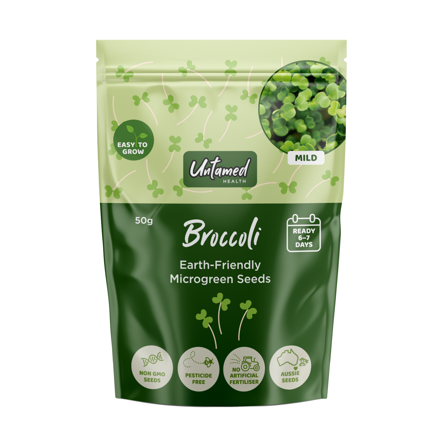 Untamed Health Broccoli Microgreens Seeds 50g - Cutprice Online