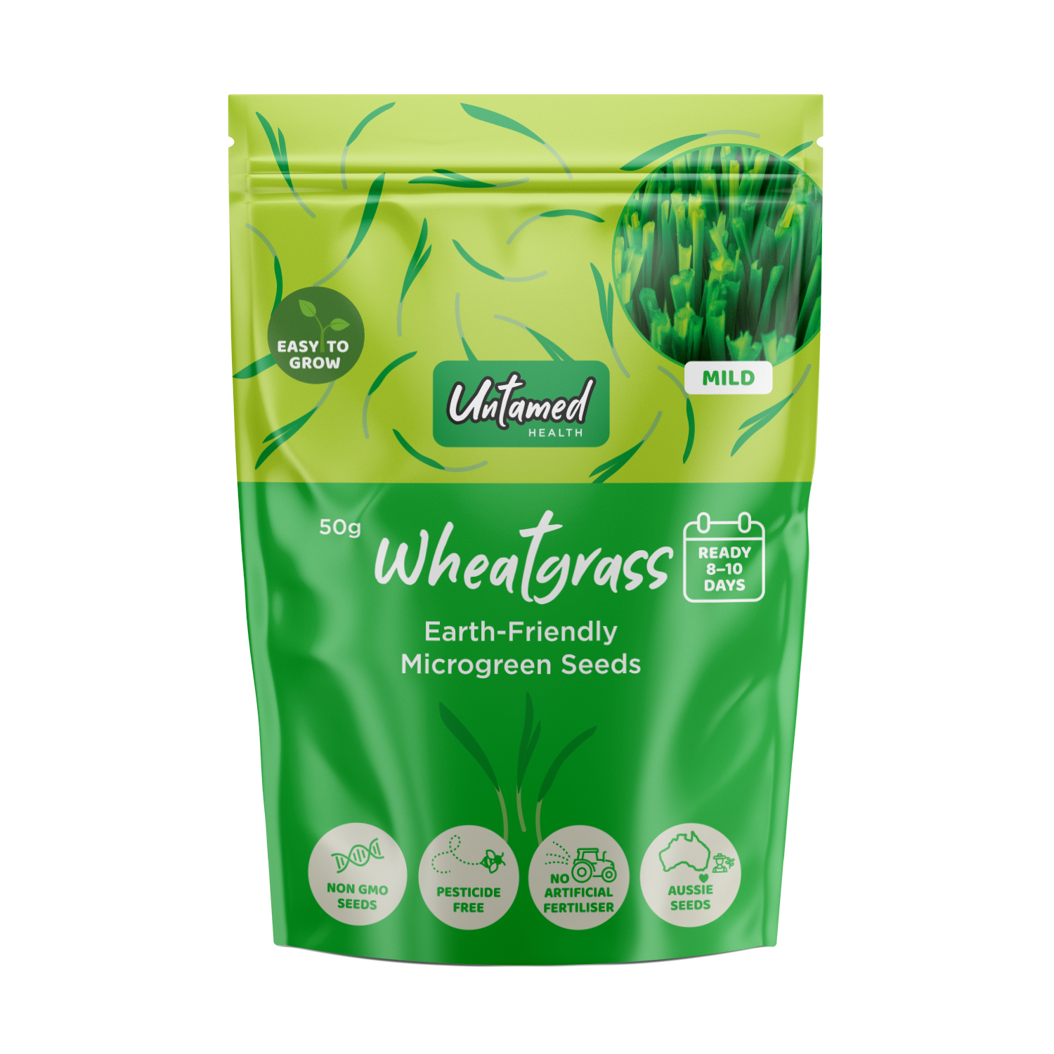 Untamed Health Wheatgrass Microgreens Seeds 50g - Cutprice Online