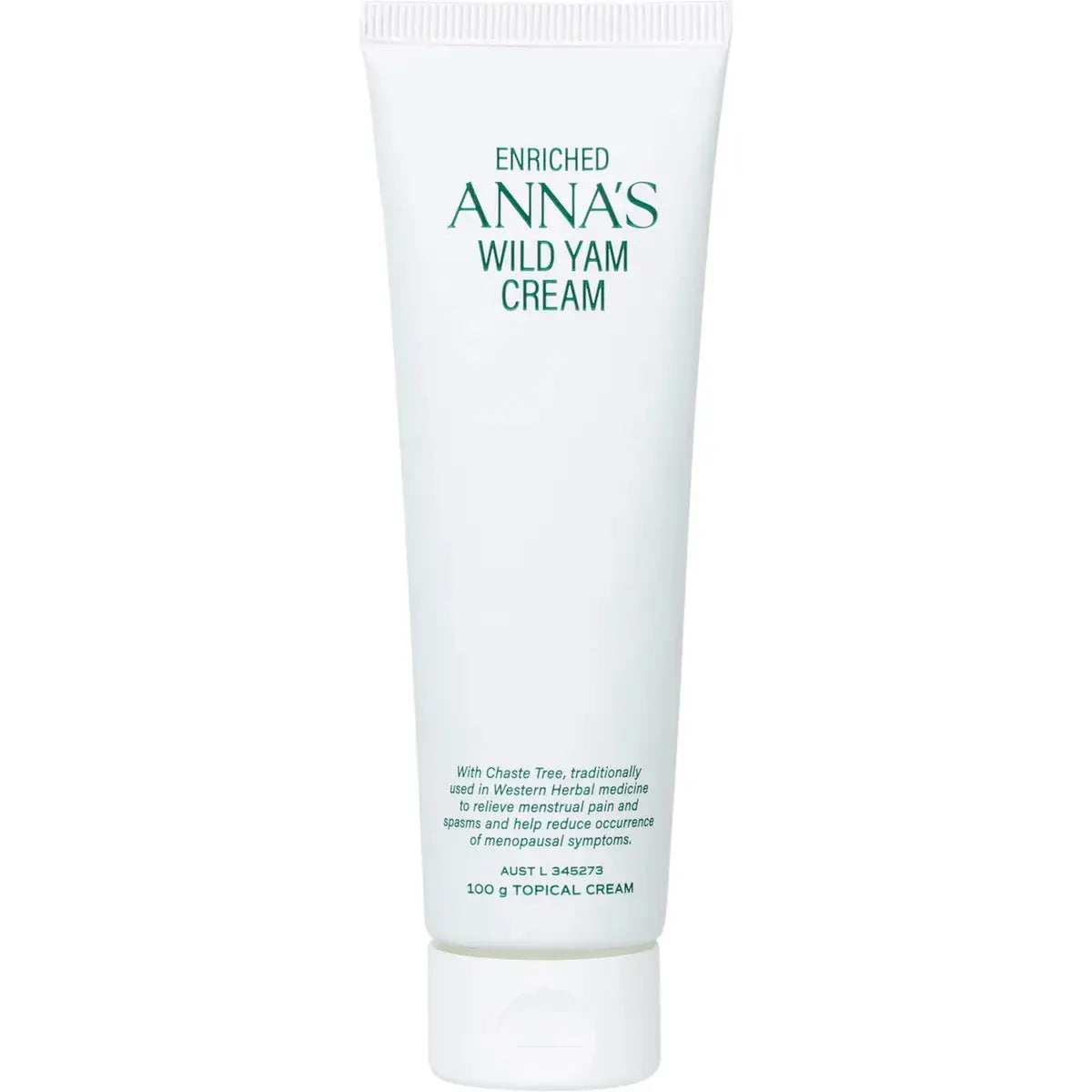 Anna's Wild Yam Cream (Her) Menstrual & Menopausal Symptoms 100g Tube ANNA'S