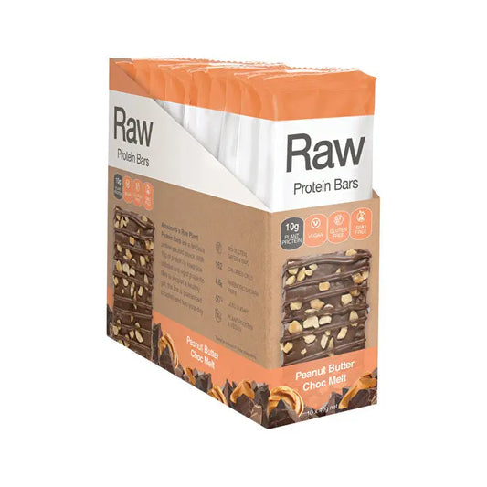 Amazonia Raw Protein Bar Peanut Butter Choc Melt 10x40g AMAZONIA