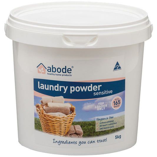 Abode Laundry Powder (Front & Top Loader) Zero Bucket 4kg Abode