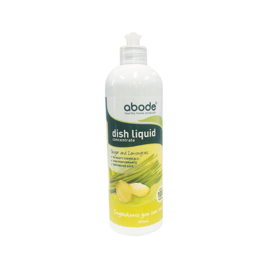 Abode Dish Liquid Concentrate Ginger & Lemongrass 500ml Abode