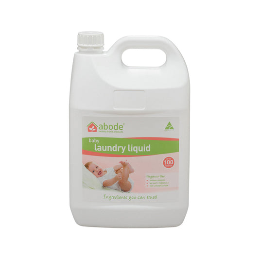 Abode Laundry Liquid (Front & Top Loader) Baby (Fragrance Free) 4 Litres Abode