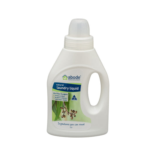 Abode Laundry Liquid (Front & Top Loader) Blue Mallee Eucalyptus 1 Litre Abode