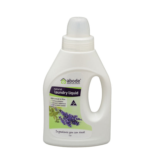 Abode Laundry Liquid (Front & Top Loader) Wild Lavender & Mint 1 Litre Abode
