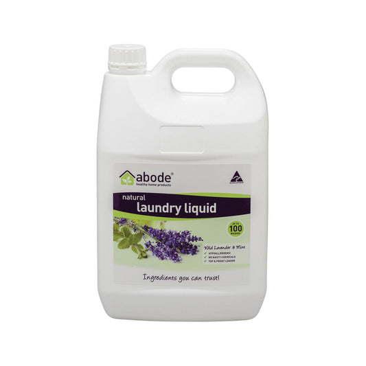 Abode Laundry Liquid (Front & Top Loader) Wild Lavender & Mint 4 Litres Abode