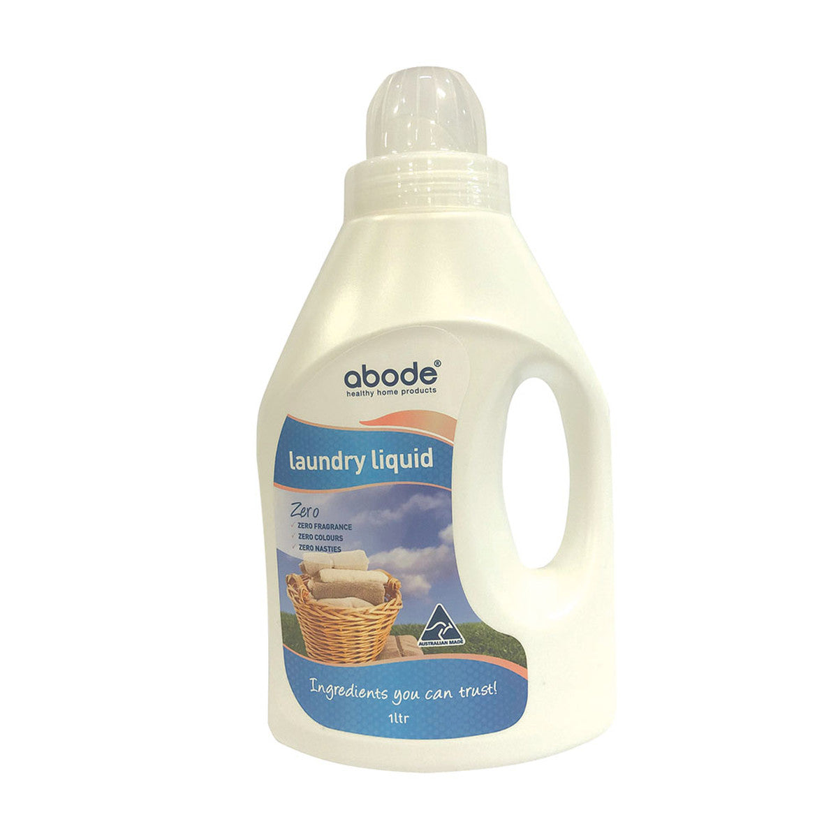 Abode Laundry Liquid (Front & Top Loader) Zero 1 Litre Abode
