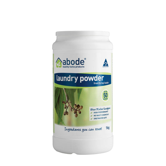 Abode Laundry Powder (Front & Top Loader) Blue Mallee Eucalyptus 1kg Abode