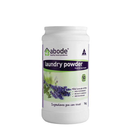 Abode Laundry Powder (Front & Top Loader) Wild Lavender & Mint 1kg Abode