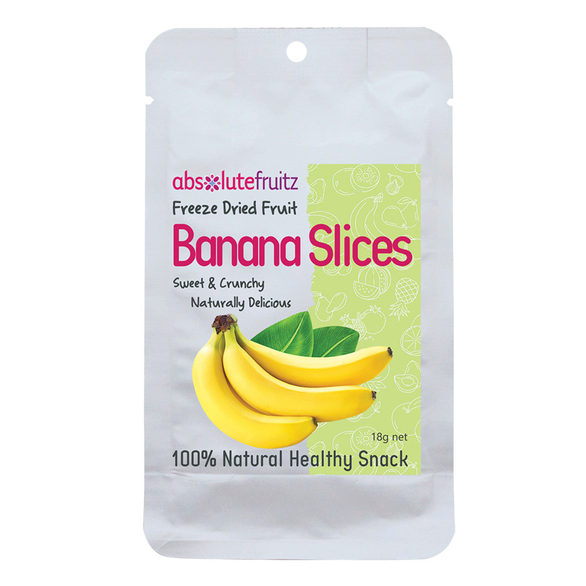 Absolutefruitz Freeze Dried Banana Slices 18g AbsoluteFruitz