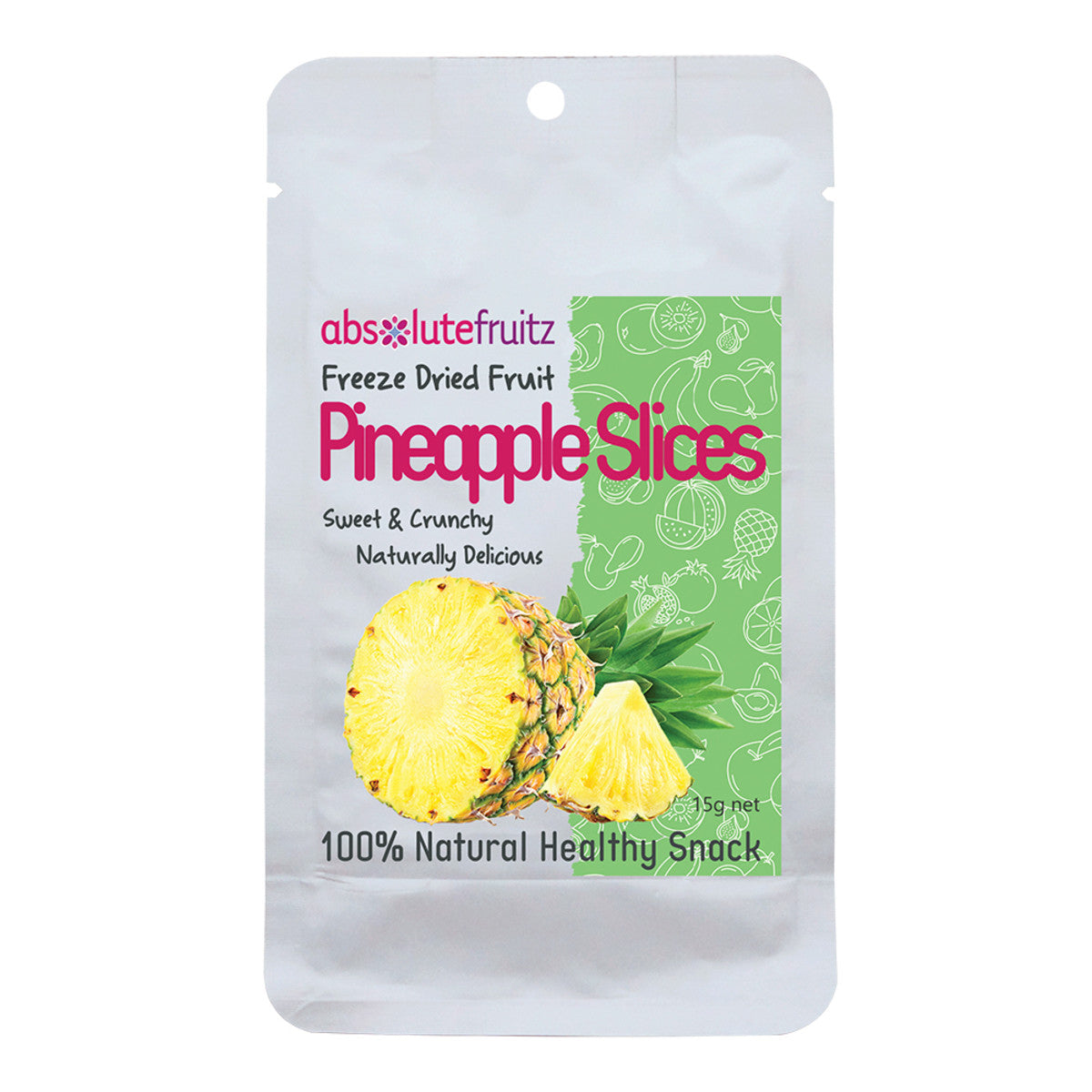 Absolutefruitz Freeze Dried Pineapple Slices 15g AbsoluteFruitz