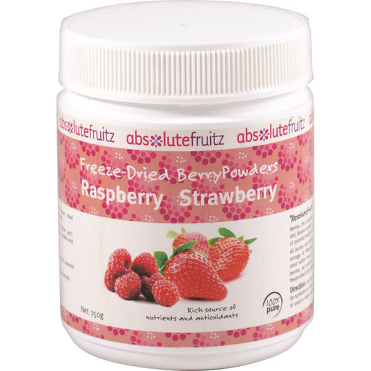 Absolutefruitz Freeze-dried Raspberry Strawberry Powder 150g AbsoluteFruitz