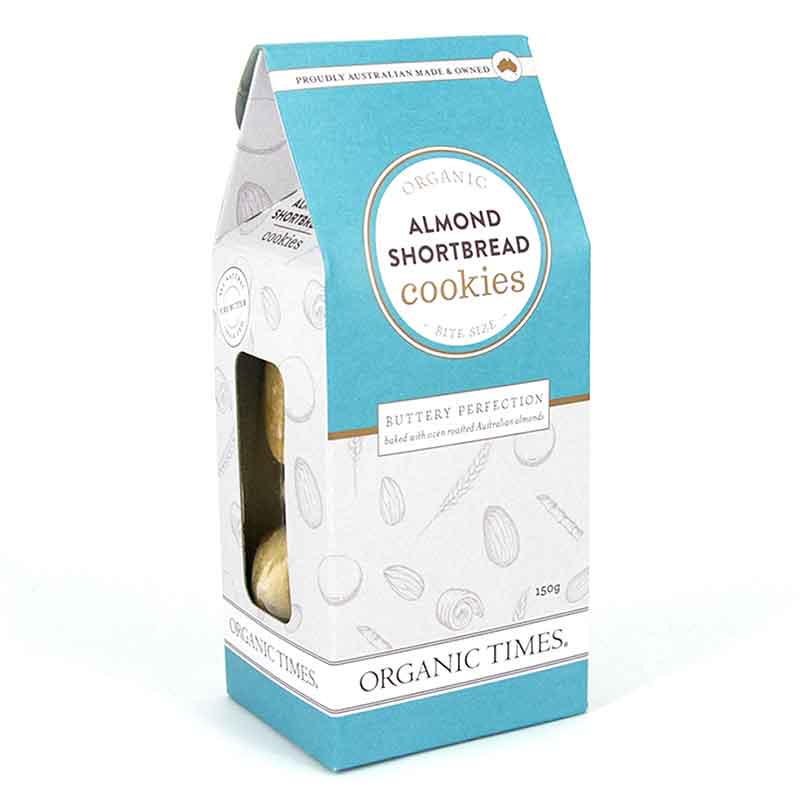 ORGANIC TIMES Cookies Almond Shortbread 150g ORGANIC TIMES