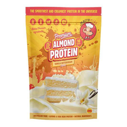 MACRO MIKE Premium Almond Protein Vanilla Buttercream 400g MACRO MIKE