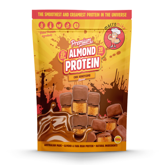 MACRO MIKE Premium Almond Protein Choc Honeycomb 800g MACRO MIKE