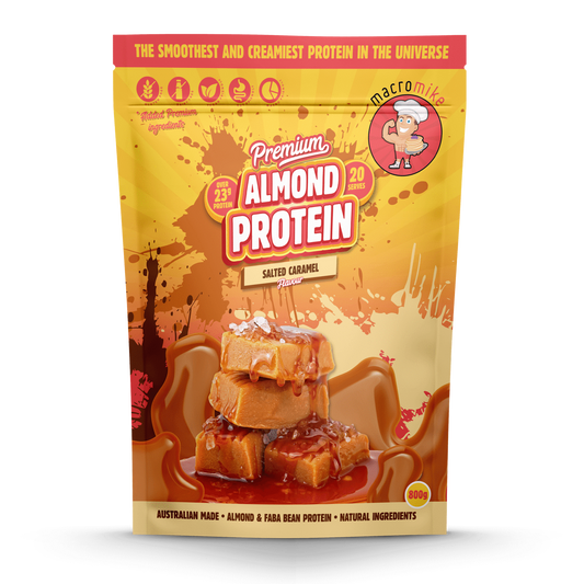 MACRO MIKE Premium Almond Protein Salted Caramel 800g MACRO MIKE