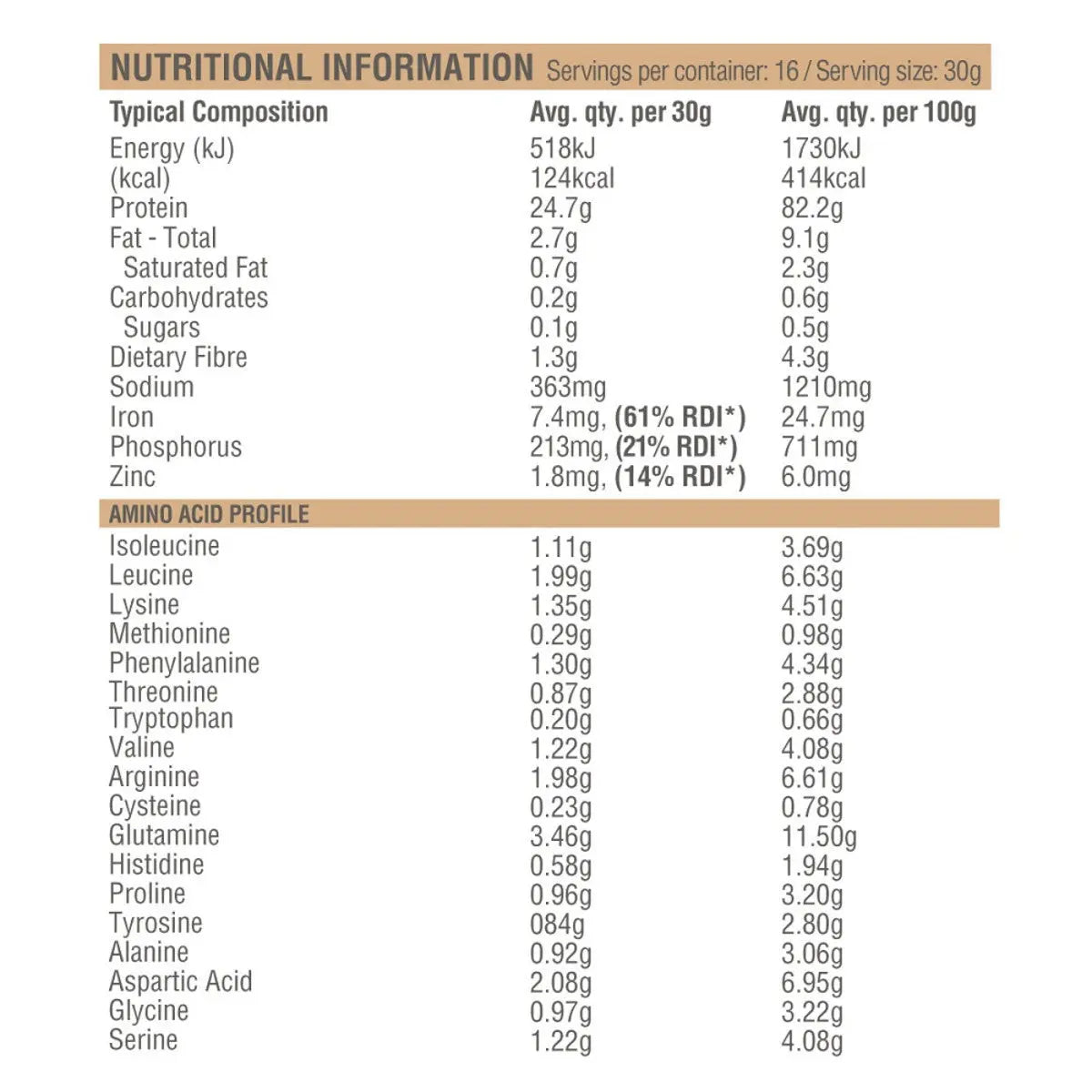 Amazonia Raw Protein Isolate Natural 500g AMAZONIA