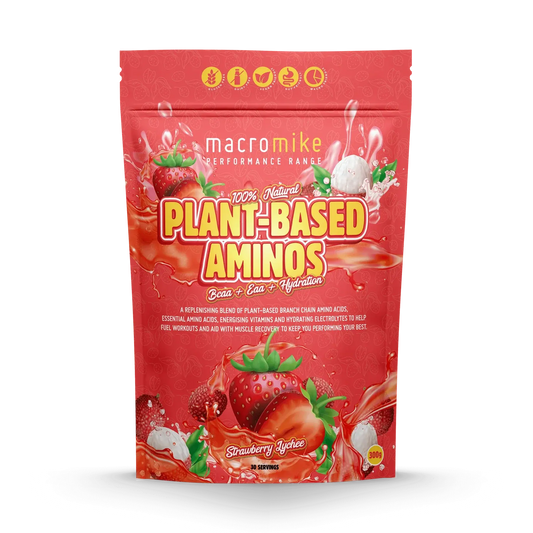 MACRO MIKE Plant-Based Aminos Strawberry Lychee 300g MACRO MIKE