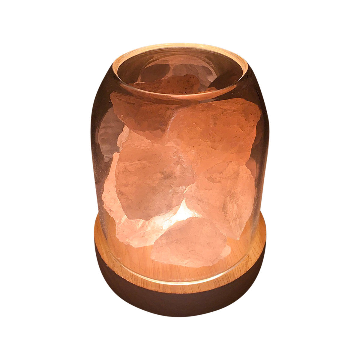 Amrita Court Aurora Crystal Diffuser Wooden Base With Light Rose Quartz Amrita Court