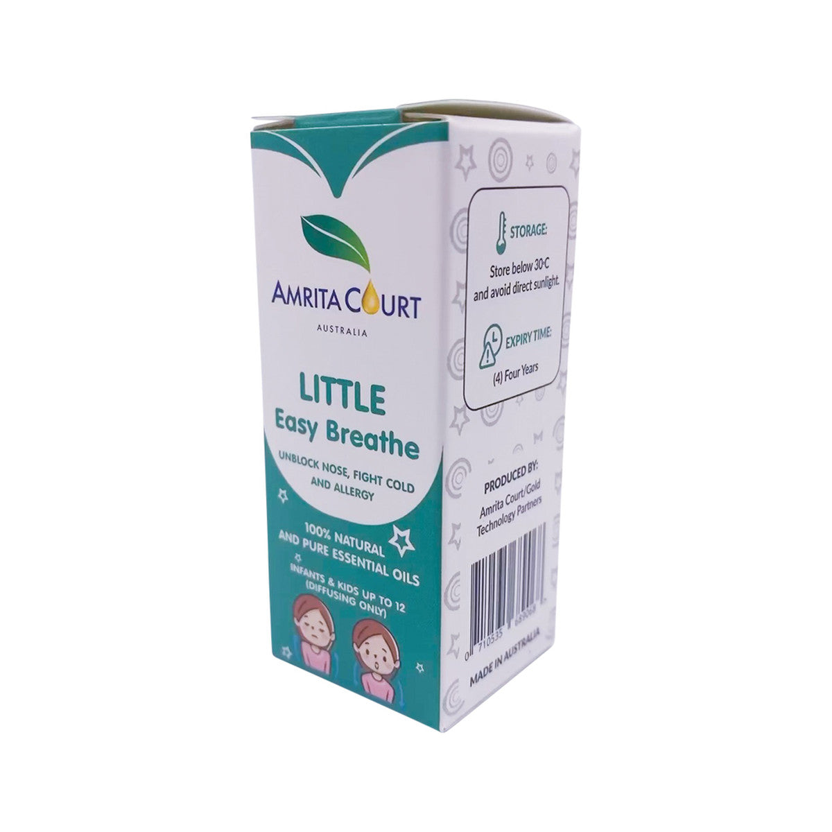 Amrita Court Little 100% Natural & Pure Essential Oil Blend Easy Breathe 10ml Amrita Court