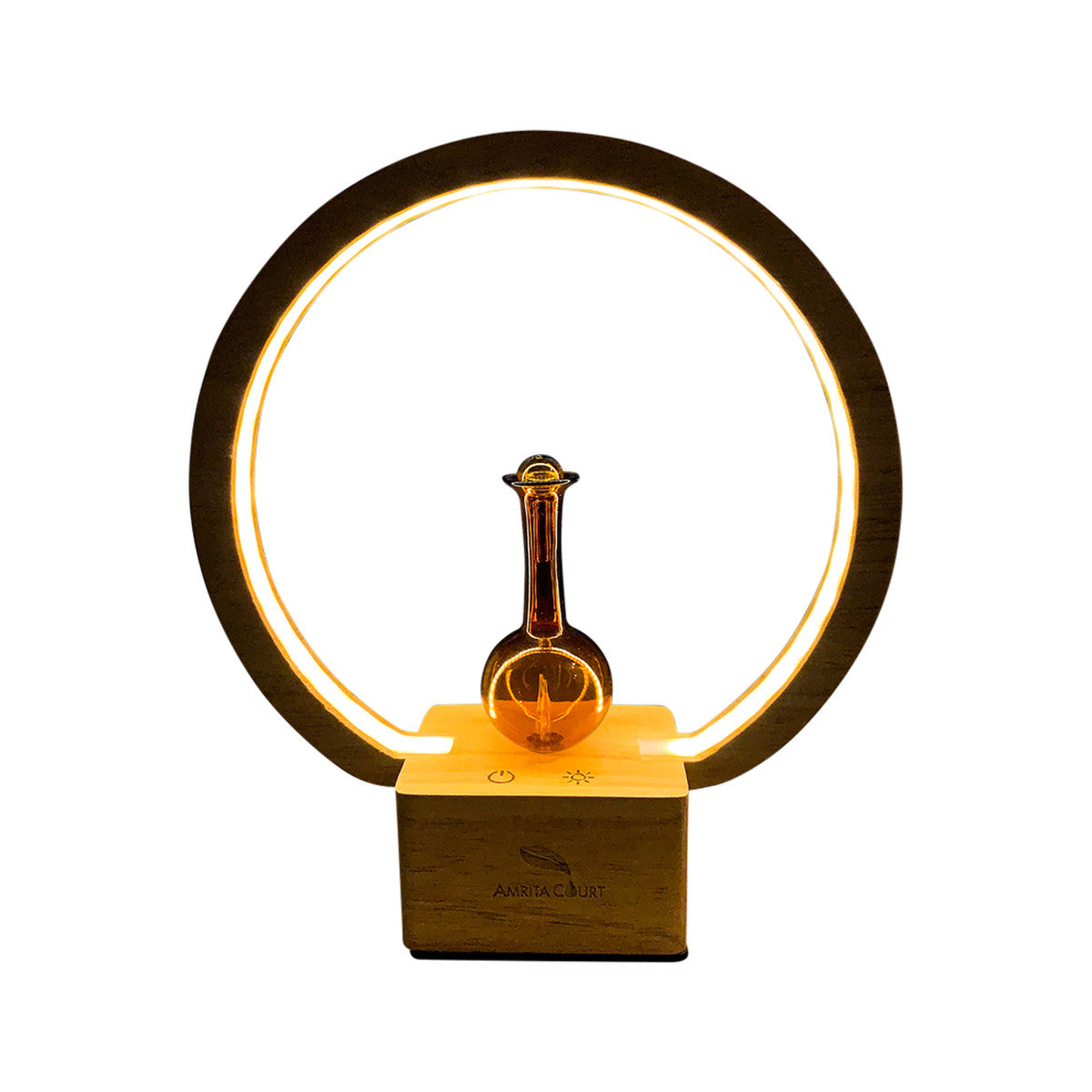 Amrita Court Nebuliser (Diffuser) Wooden Base With Ring Light Luna - Cutprice Online
