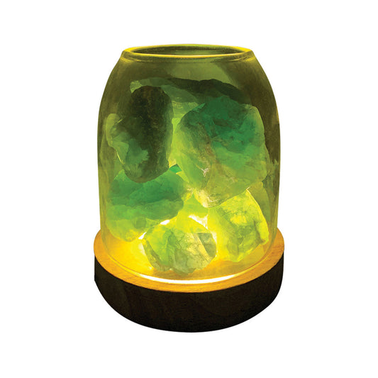 Amrita Court Aurora Crystal Diffuser Wooden Base With Light Green Calcite - Cutprice Online