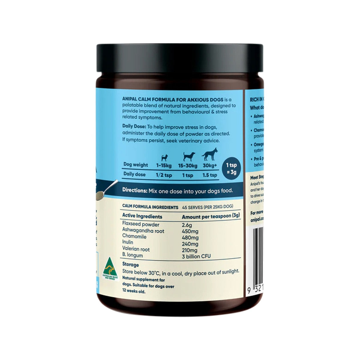 Anipal Calm Formula Powder Meal Topper (for Dogs) 135g - Cutprice Online