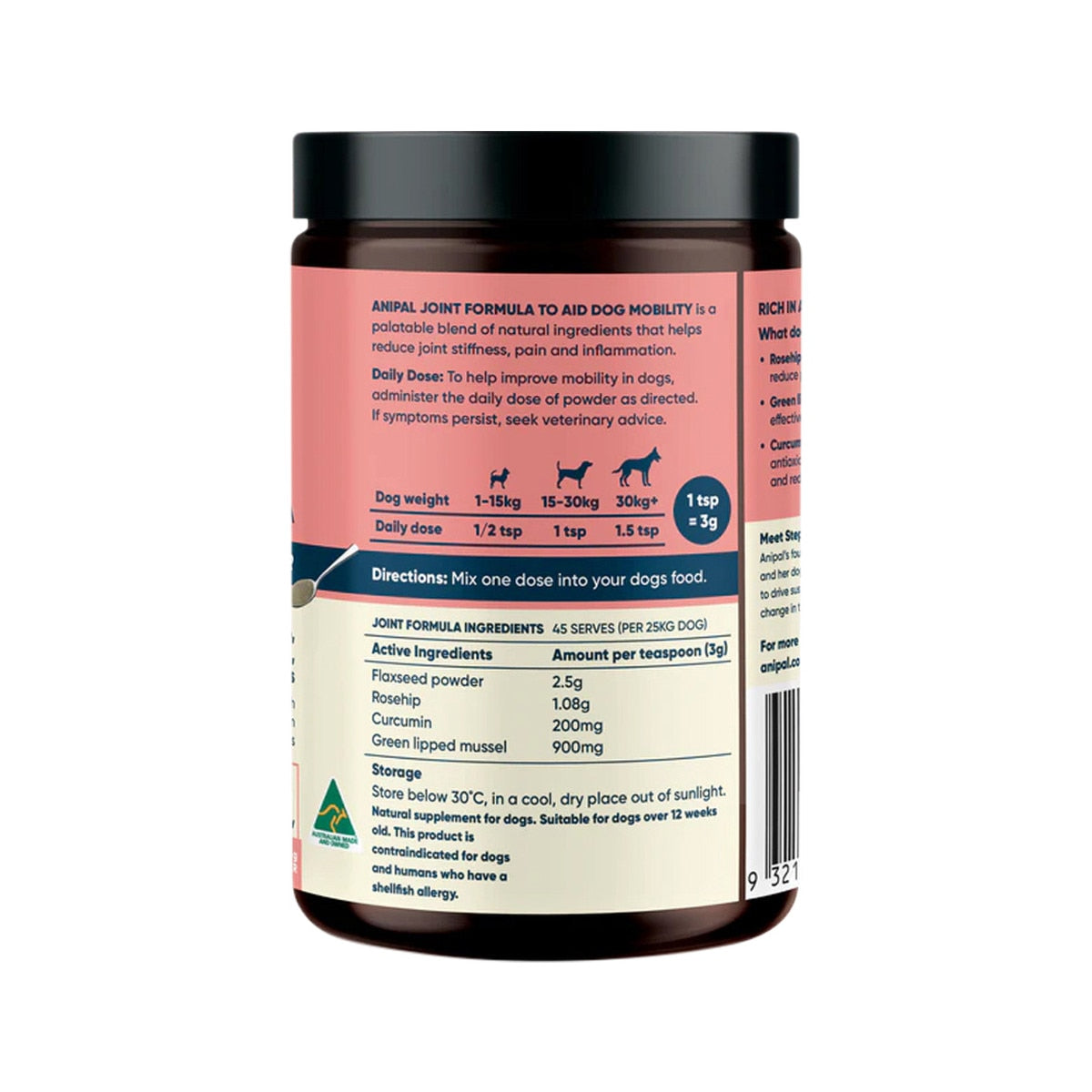 Anipal Joint Formula Powder Meal Topper (for Dogs) 135g - Cutprice Online
