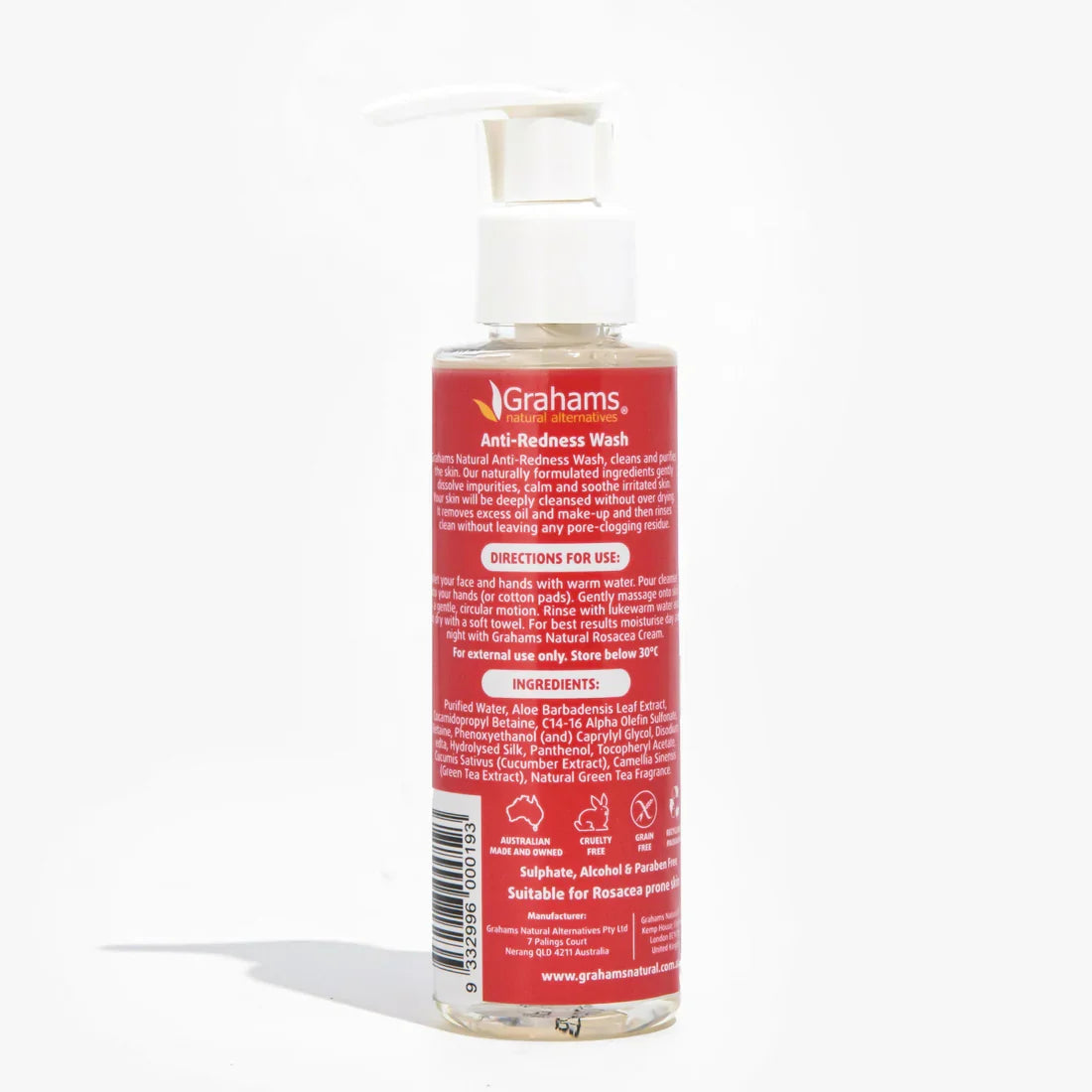 Grahams Anti-Redness Wash 125ml