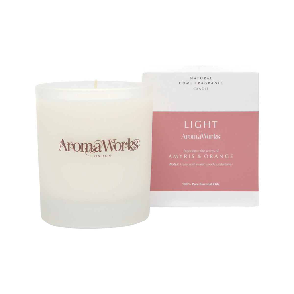 Aromaworks Light Candle Amyris & Orange Medium 220g - Cutprice Online