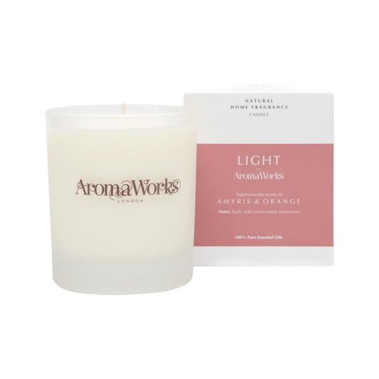 Aromaworks Light Candle Amyris & Orange Medium 220g - Cutprice Online