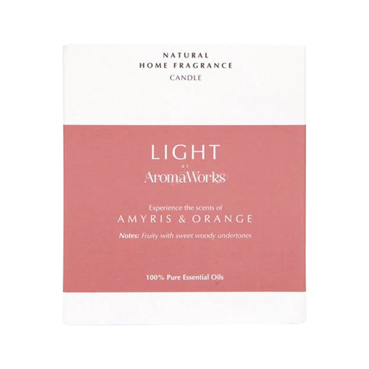 Aromaworks Light Candle Amyris & Orange Medium 220g - Cutprice Online