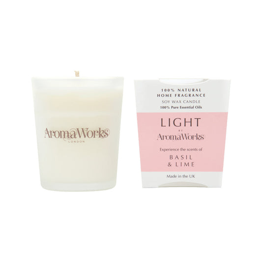 Aromaworks Light Candle Basil & Lime Small 75g - Cutprice Online